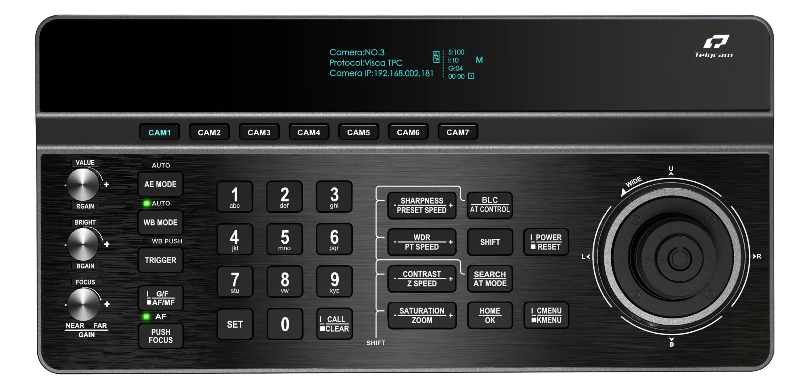 Telycam PTZ camera controller, V JOY+AT